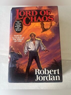 Lord of Chaos by Robert Jordan - Orange & Purple Fantasy Cover